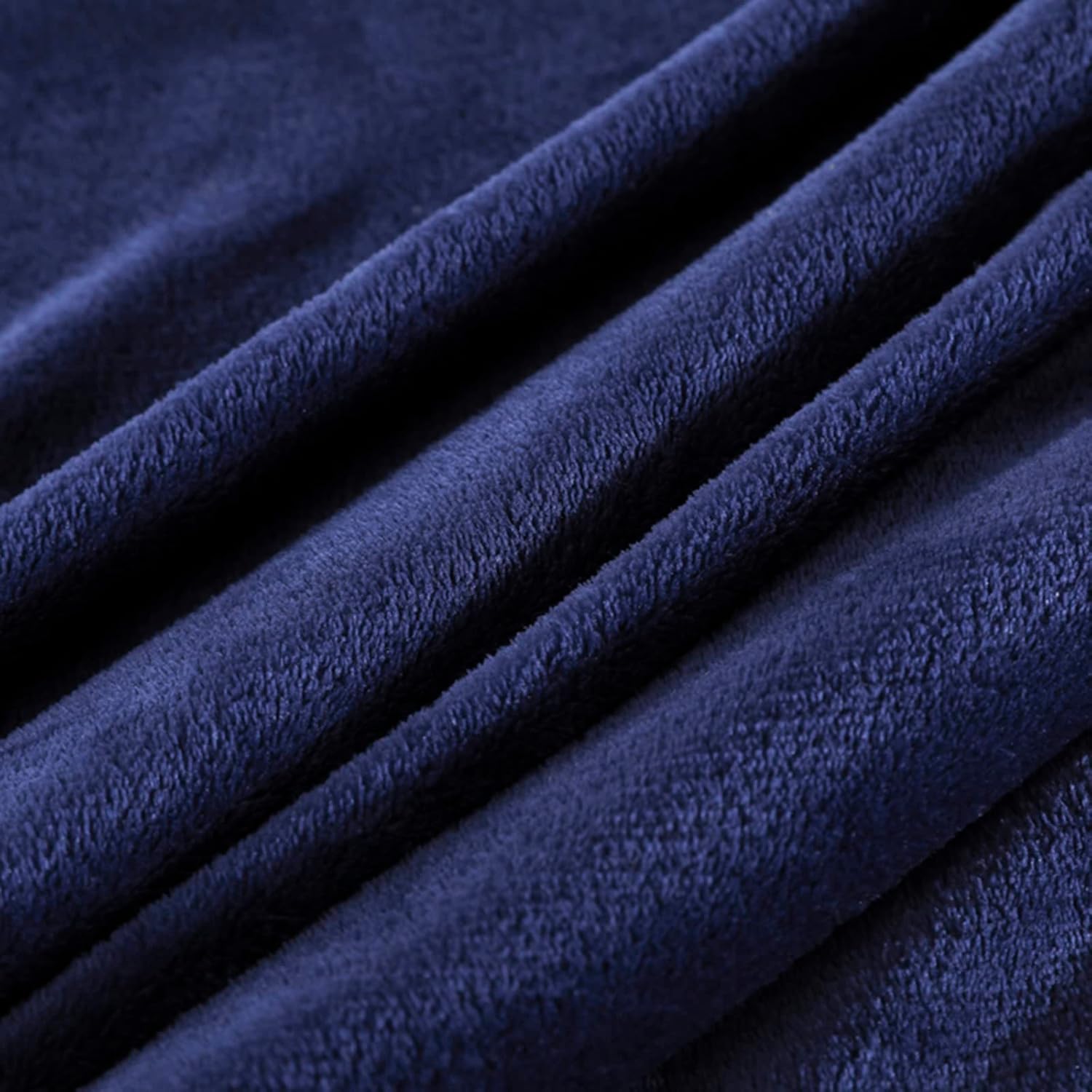 Velvet Twin XL Fitted Sheet,Flannel Fitted Sheet Plush Shaggy Ultra Soft Fuzzy Sheet with 15''Deep Pocket,Navy,Twin Extra Long,1 Pack(Not Include Pillowcases)