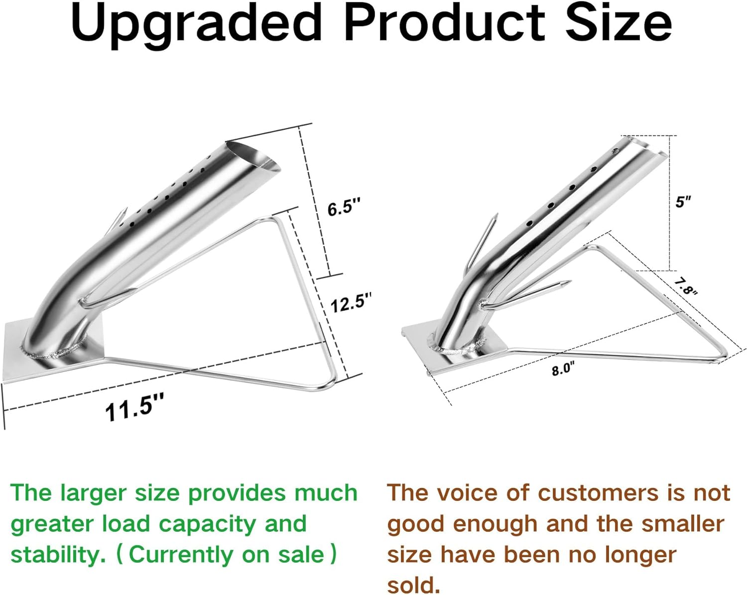 Skyflame Stainless Steel Double V-shape Wood Chip Smoker Box and Vertical BBQ Chicken Roaster Rack with Beer Can