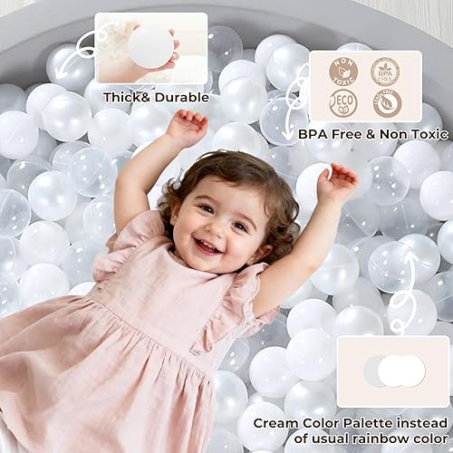 Miniatura 6 de TRENDPLAY Pelotas de Plástico para Pozos de Pelotas de 2.2 Pulgadas, Paquete de 50 100 200 500 Pelotas Huecas, Perfectas para Piscinas de Bebés