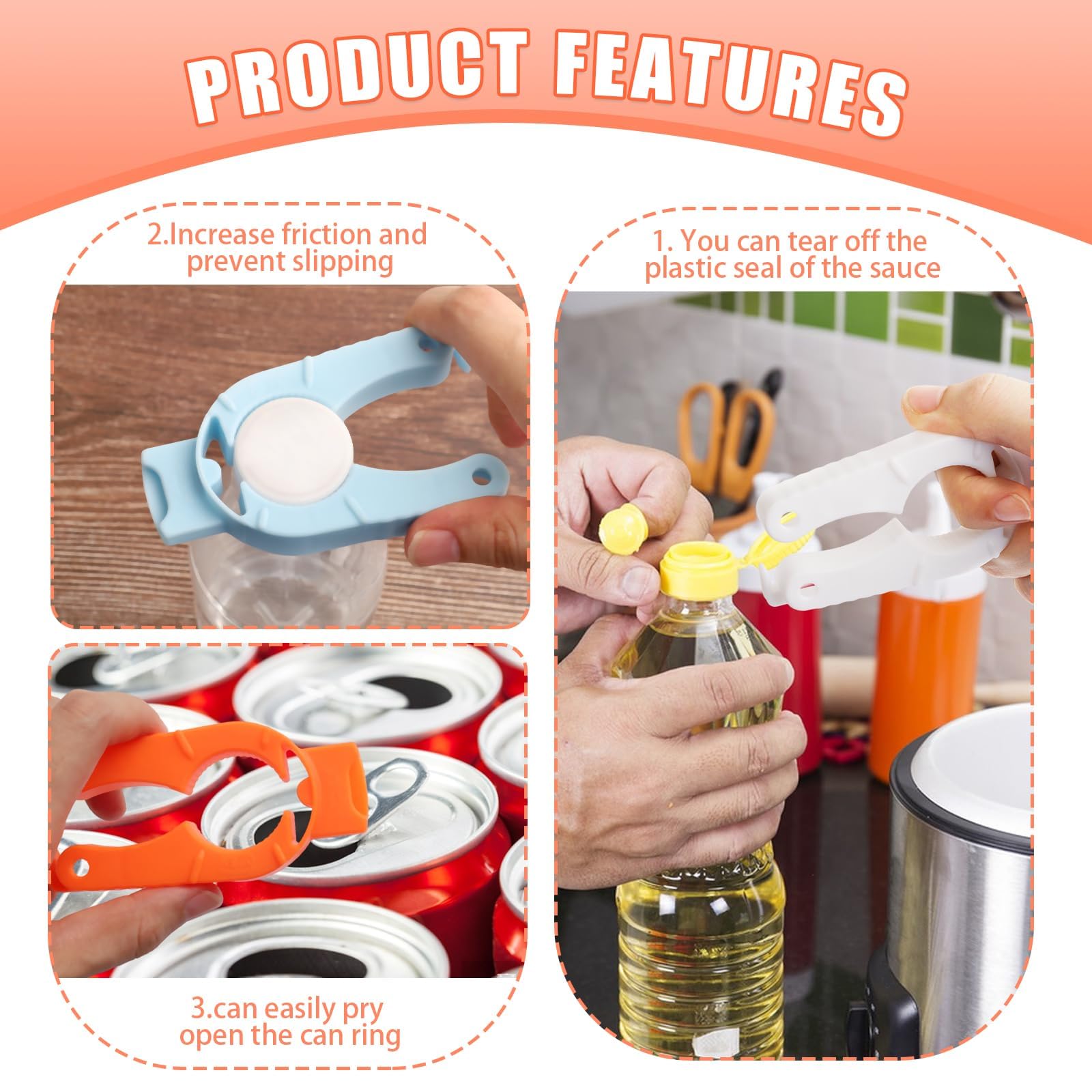 Easy Grip Bottle Opener - Arthritis & Weak Hands -3