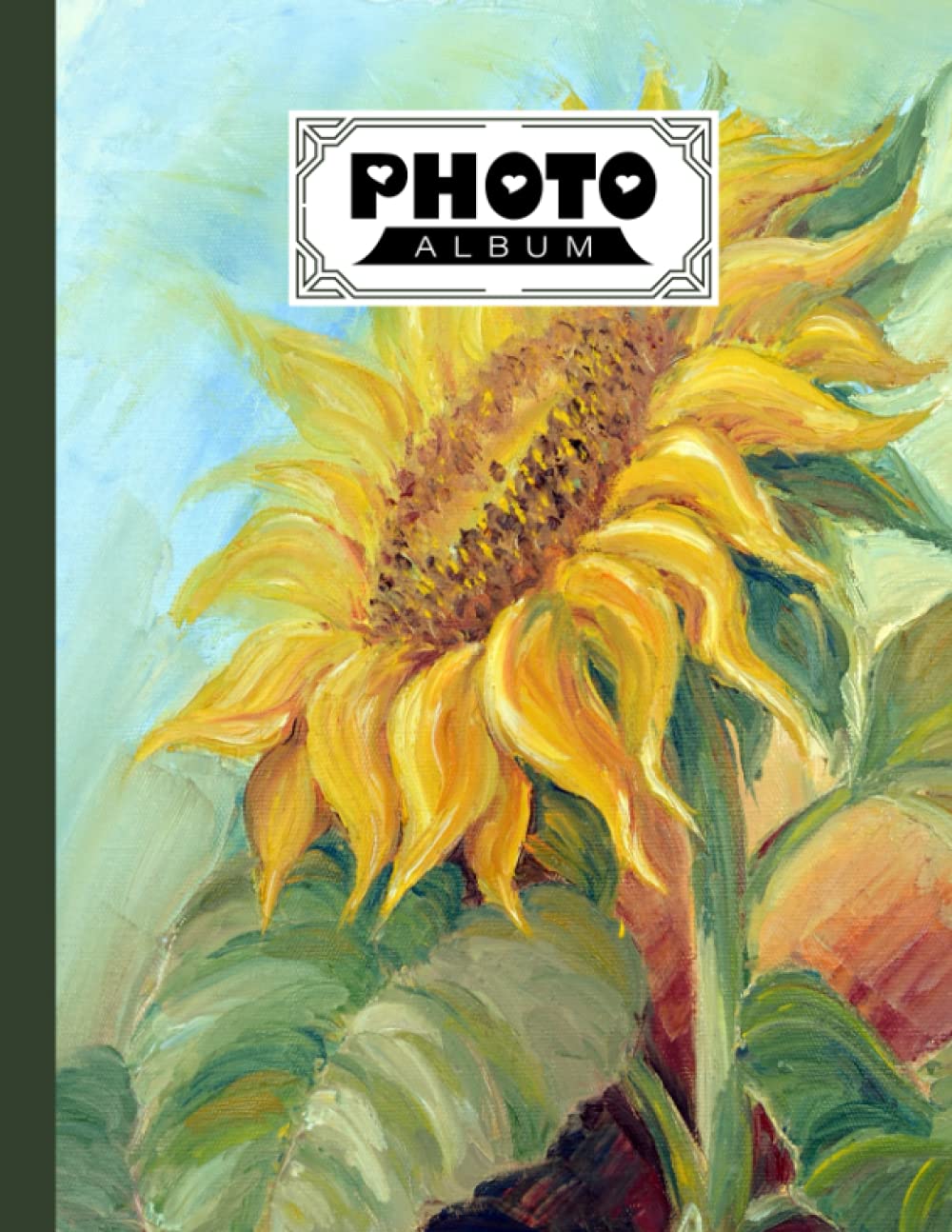 Photo Album: Album, Large Photo Albums with Writing Space Memo, Extra Large Capacity Picture Album, Family, Baby, Wedding, Travel Photo Book, 120 Pages | Sunflowers Oil Painting Cover by Jakob Block