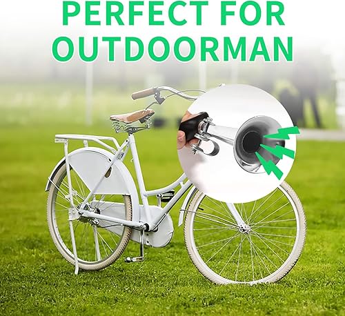 Miniatura 3 de Bocina de bicicleta para niños, bocina de aire para vehículos, bicicletas, carrito de golf, clásico, vintage, aleación de aluminio, cuerno de