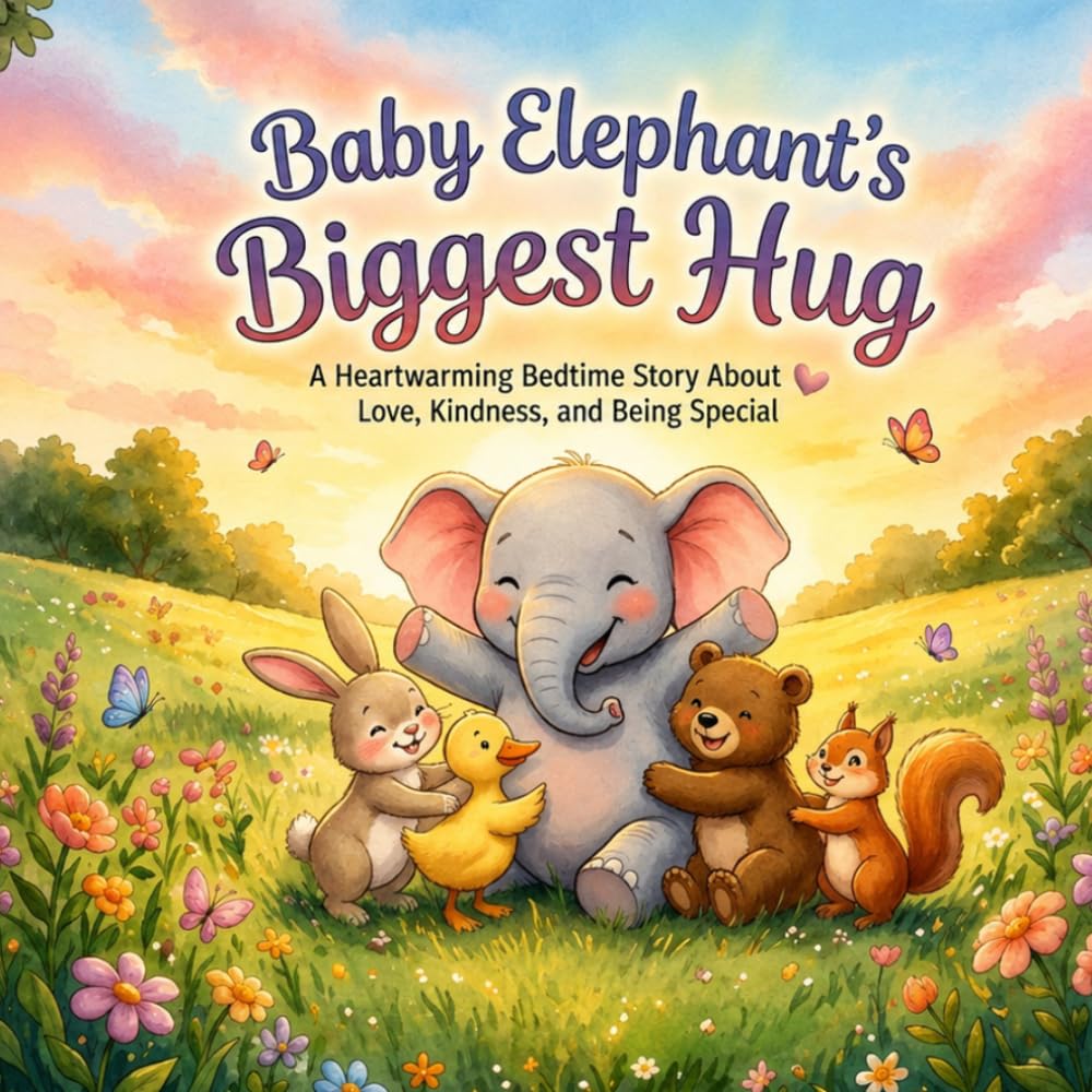 Baby Elephant’s Biggest Hug: A Heartwarming Bedtime Story About Love, Kindness, and Being Special