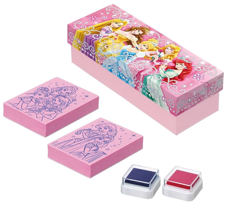 Amazon.co.jp: ディズニープリンセス スタンプ&シールトランク