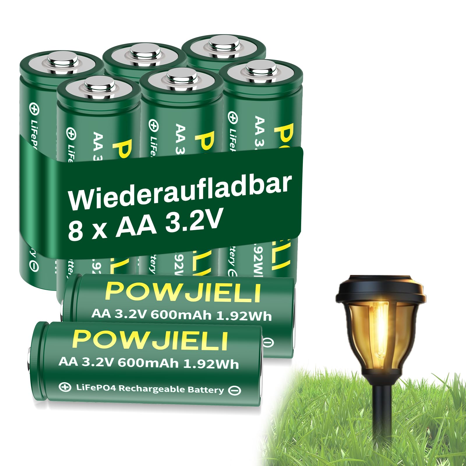 Batterie LiFePo4 AA longue durée à faible auto-décharge - 8