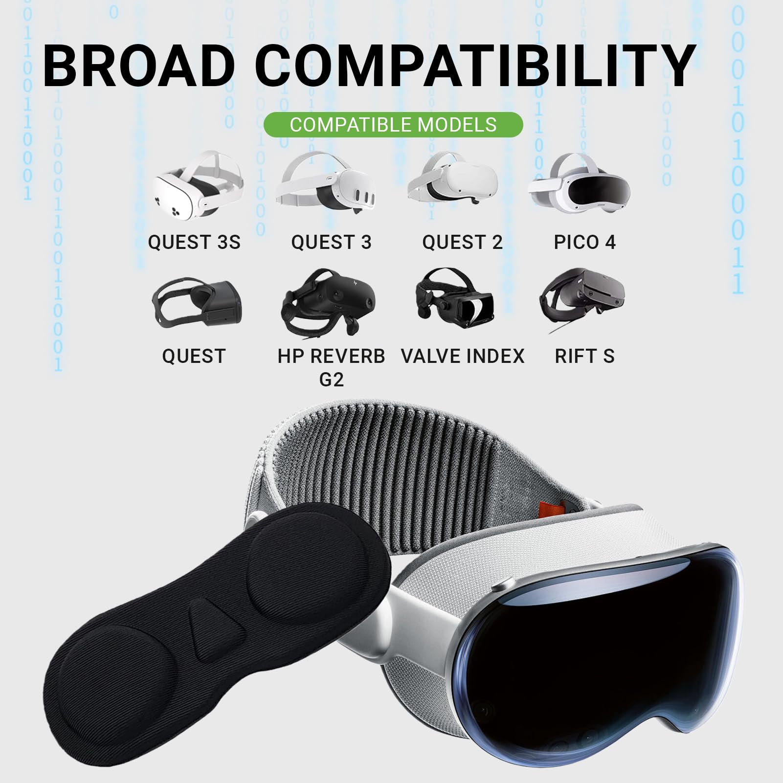 Copertura Protettiva per Obiettivo VR, compatibile con Meta Quest 3S, Quest 3/2/1, 3S Xbox Edition, Vision Pro, Valve Index, Rift S e Pico 4, Antipolvere e Antigraffio (Nero)