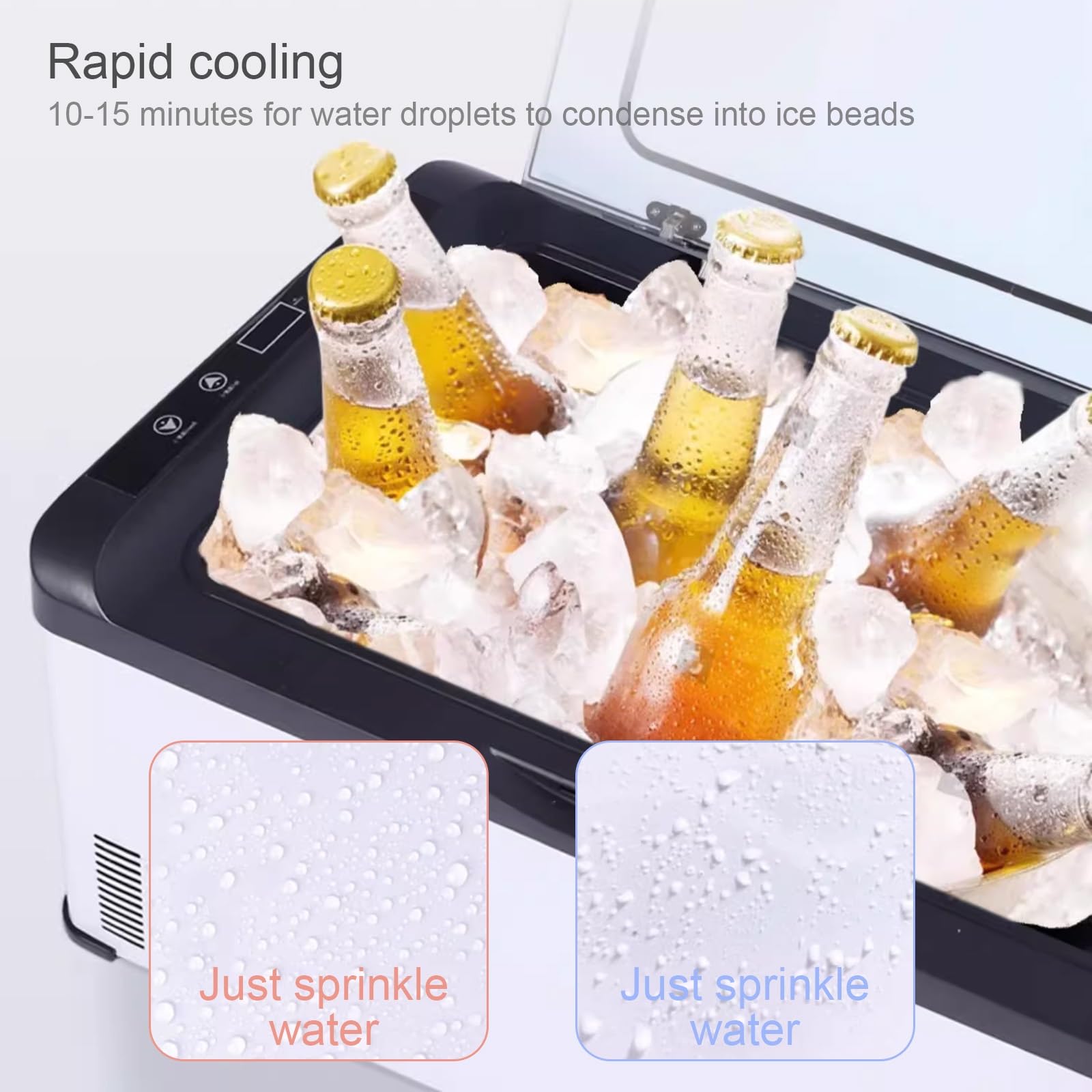 Portable Car Freezer, 12 Volt Mini Refrigerator, Car Refrigerator for Camping, Travel, Truck, Fishing, Home, 12/24V DC and 110-240V AC on Fridge.com