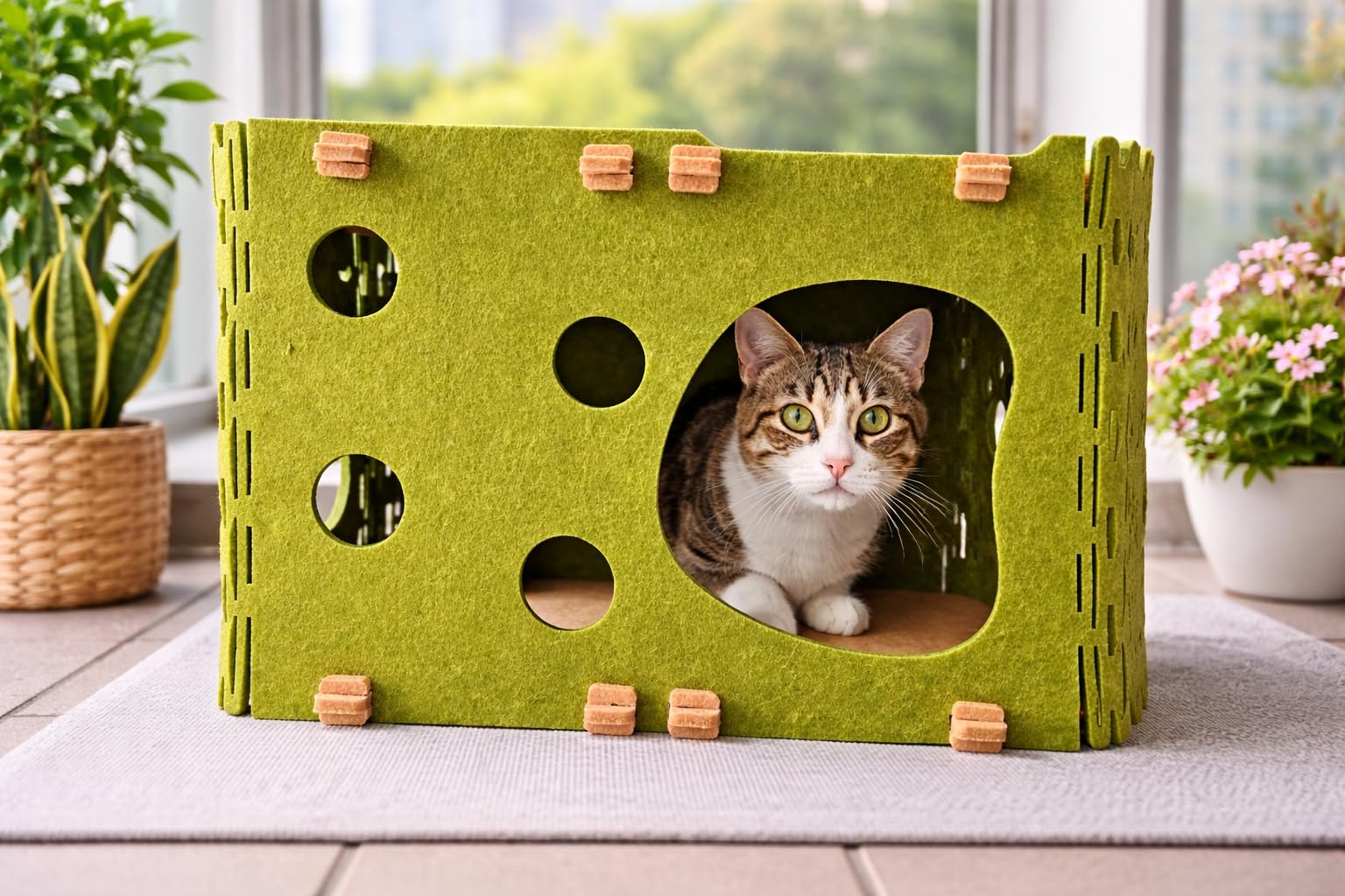Toca para Gatos Petbuco Retangular Dobrável 31x51x32 cm – Casa para Gato em TNT