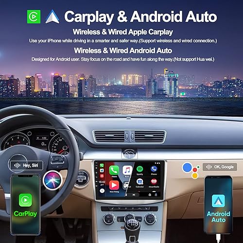 Miniatura 4 de Radio de coche 1G+32G Android 13 estéreo con CarPlay Android Auto inalámbrico para VW Passat B6 B7 CC 2010-2015, unidad principal de pantalla táctil