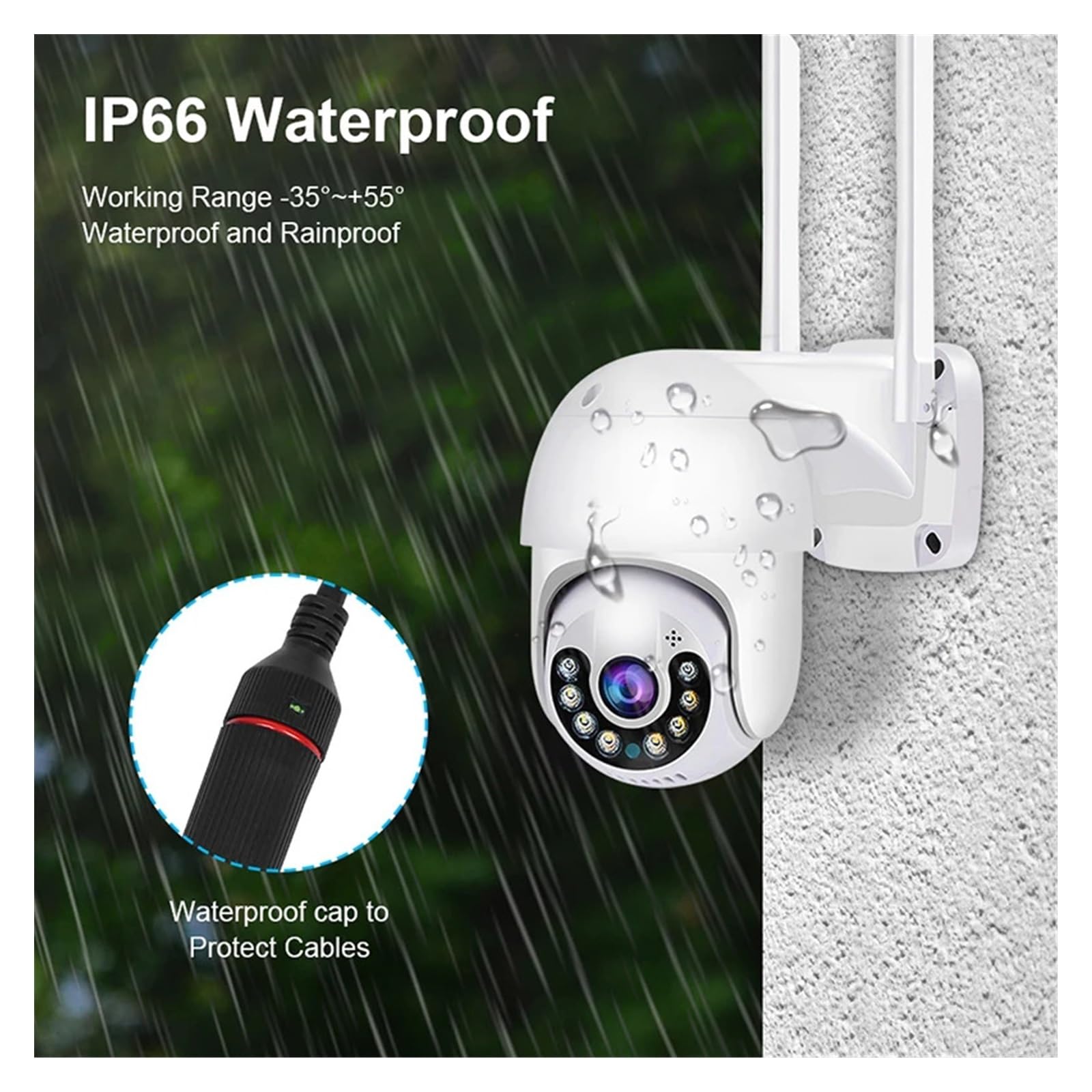 Telecamera di sicurezza, Telecamera Esterna 8MP 4K Ip telecamera for la casa Telecamere di sorveglianza 5MP Sicurezza esterna IP CCTV(8MP with 64G Card)
