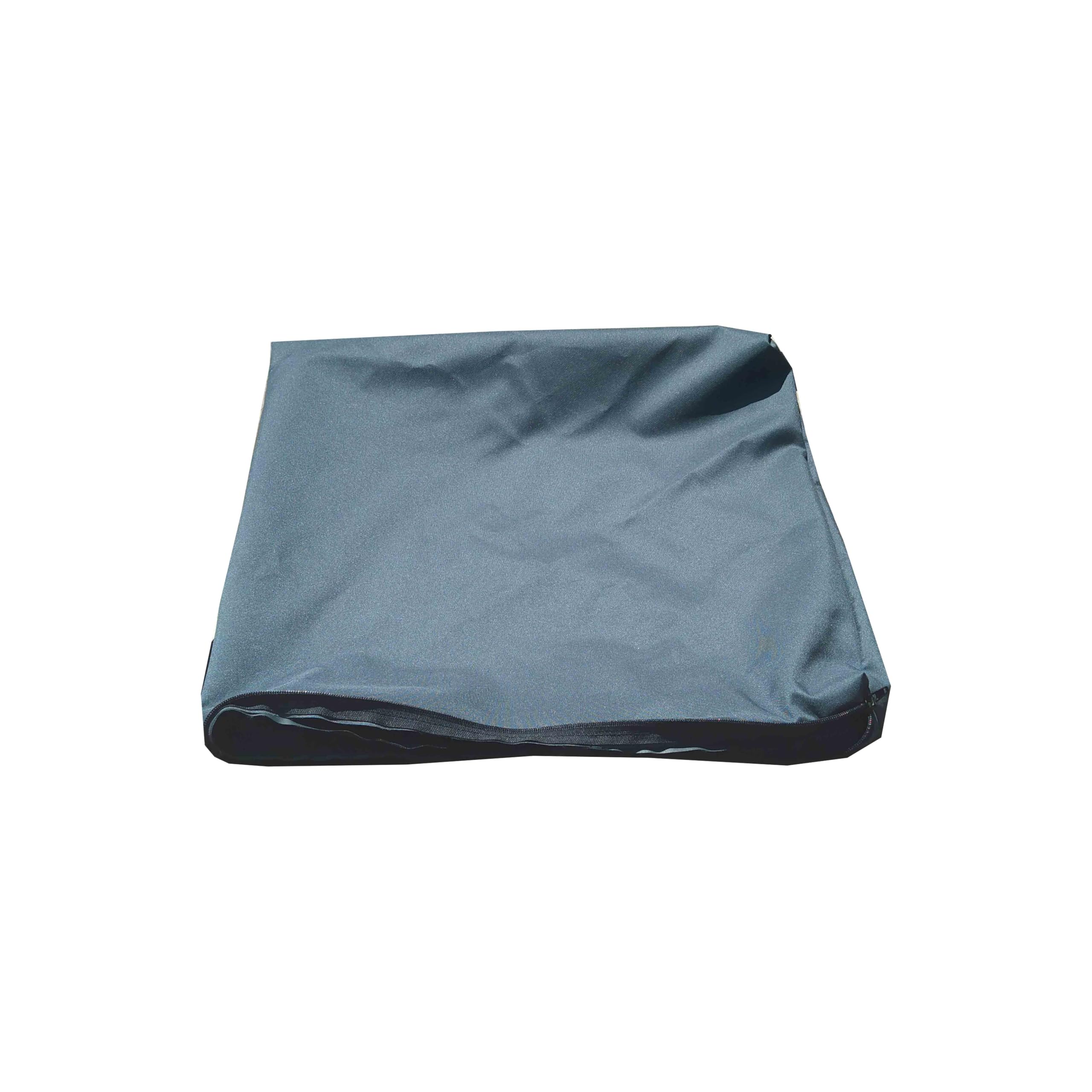 GRIZZLY FOAM 4-inch 10cm Thick Waterproof Outdoor/Indoor Cushion Cover Only for Garden Rattan with Removable Zipper Cover Ask Customized Size (Charcoal Grey, 18x20x4inch 45x50x10cm)