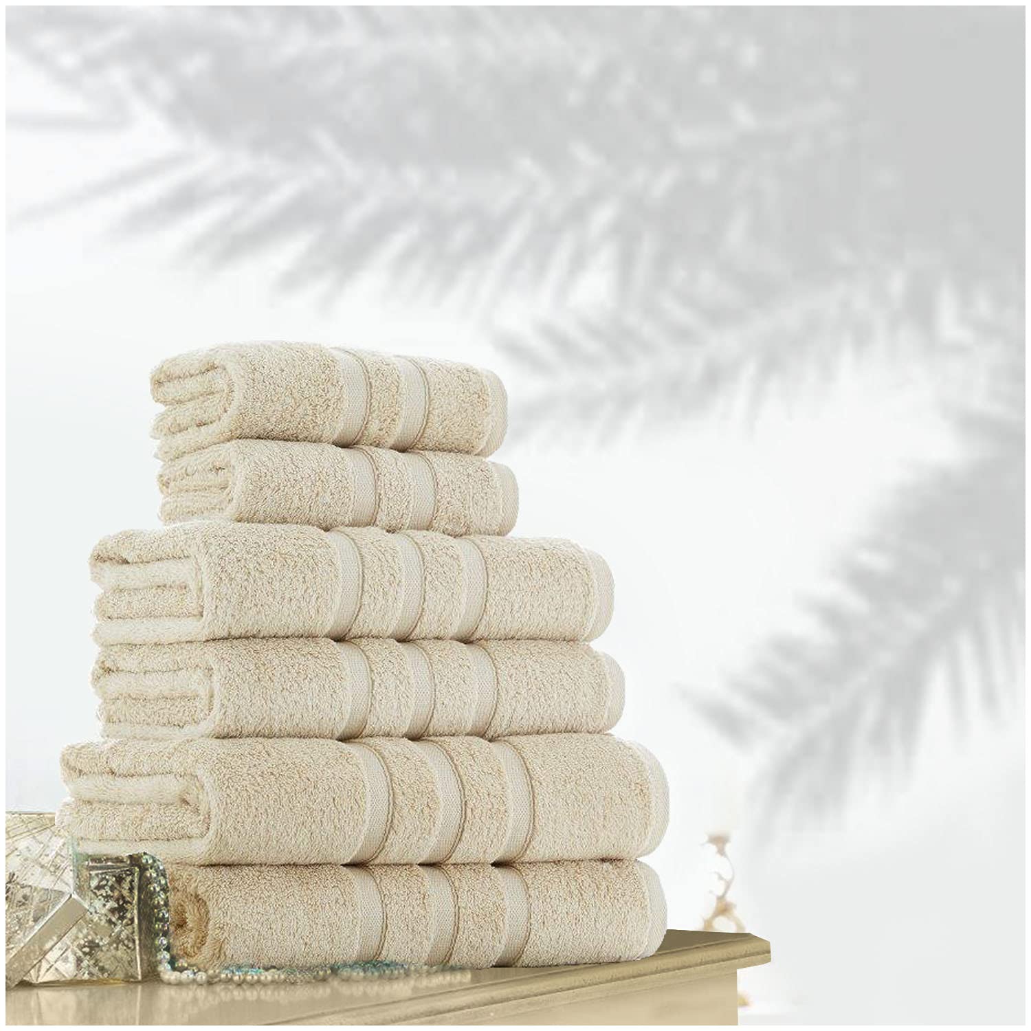 GC GAVENO CAVAILIA Luxury Zero Twist Bath Sheet, Pack Of 2 Egyptian Cotton Towels Sets, 550 GSM Washable Natural Towel, 90X140