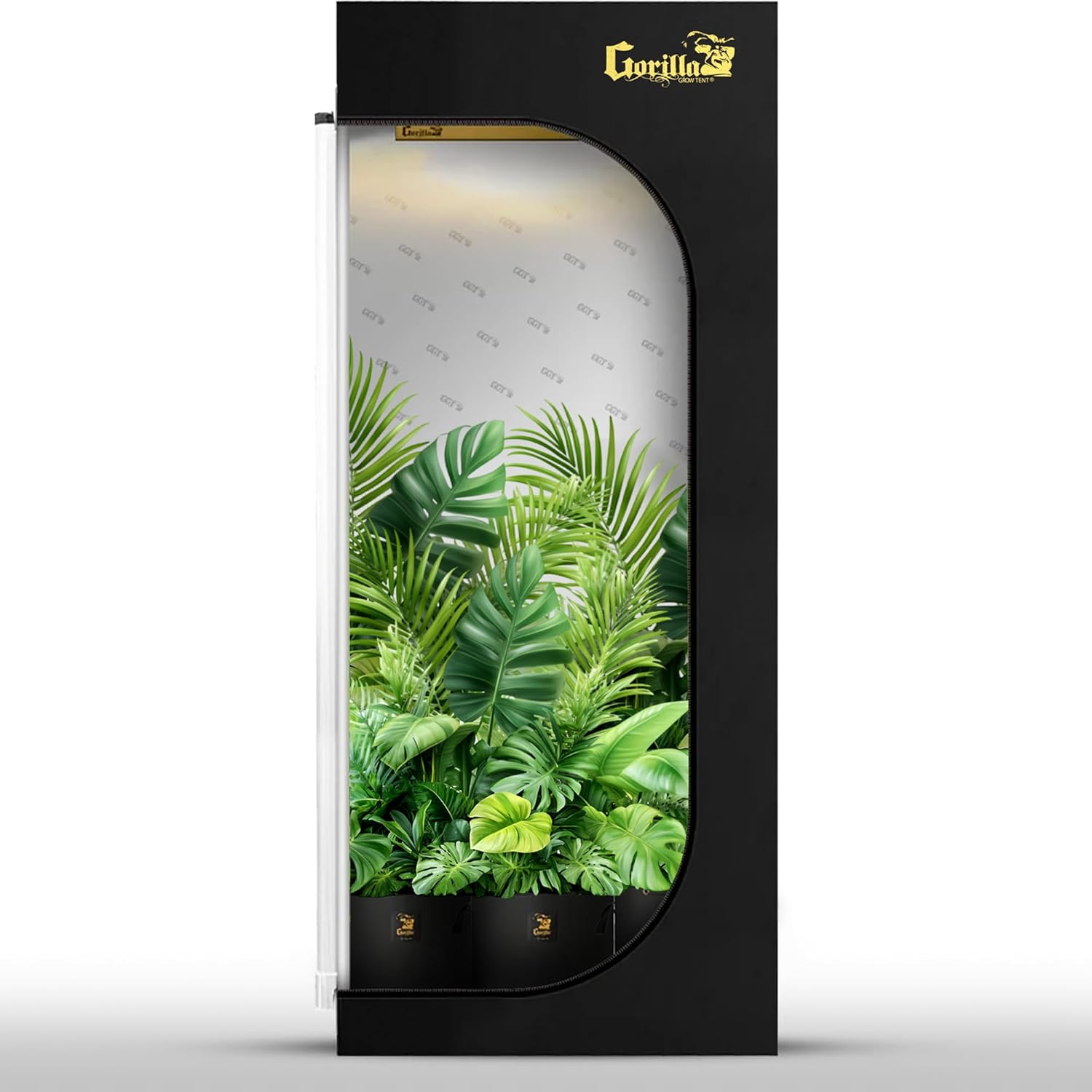 Gorilla Grow Tent 2 x 2.5 x 6'6" - Tallest Fixed Height Premium Indoor Grow Tent, Thickest & Most Durable Gorilla Canvas, Strongest w/ 300lb Hang Capacity, Hydroponic Tent w/Optional Accessories