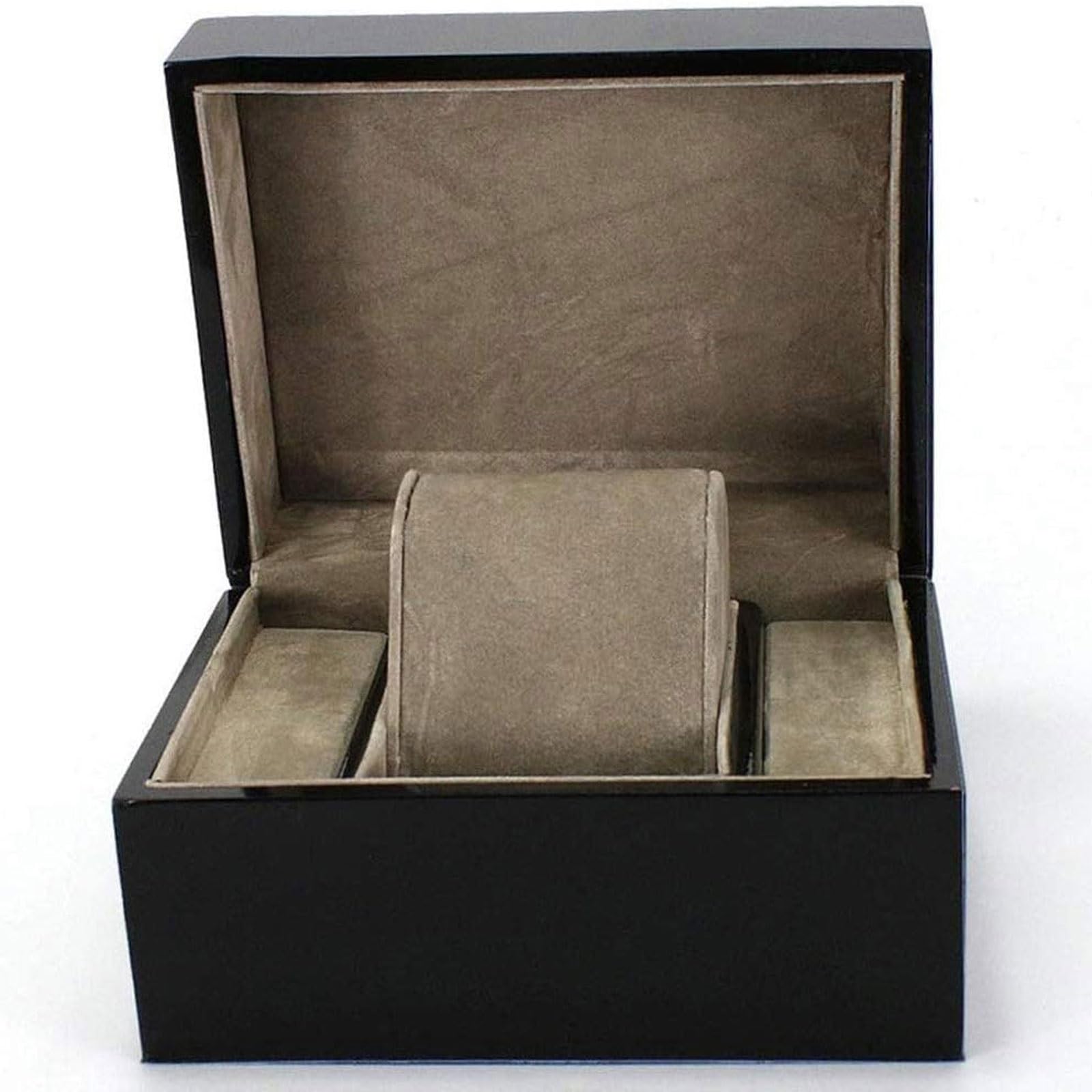 Caja portátil de madera for relojes individuales de 13,5 cm/5,3 pulgadas, for exhibir broches y joyas, ideal for relojes y accesorios valiosos.