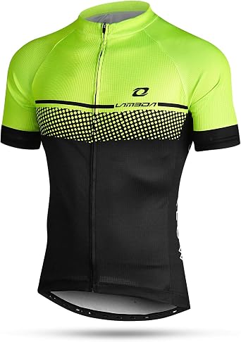 LAMEDA Cycling Jerseys Breathable Short Sleeve Bike Top Shirt Running Biking Outdoor Sports for Men