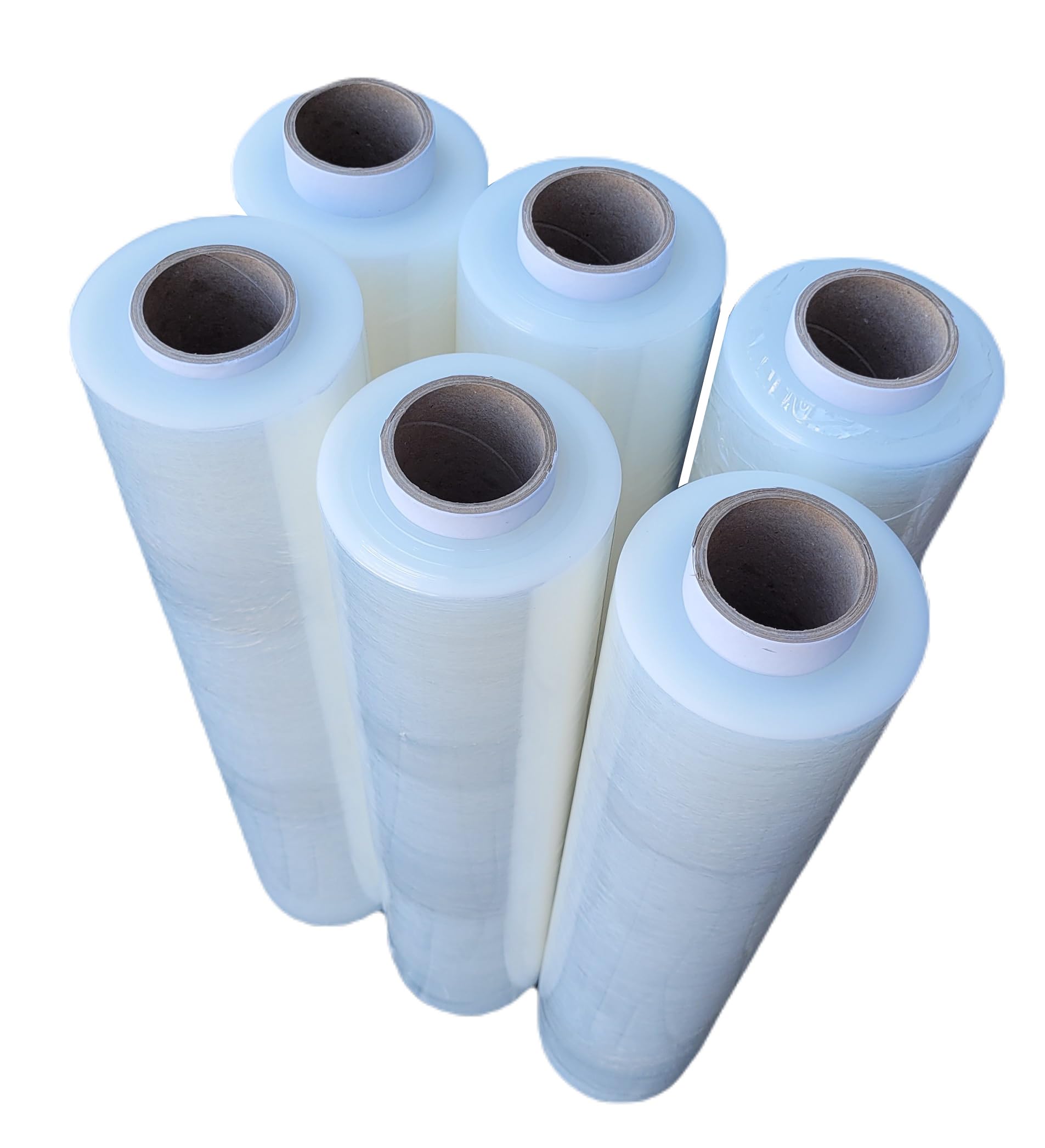 All4All Stretchfolie Transparent 2,4kg - 23 µm – 12 Rollen - 240 m x 50 cm – Handstretchfolie für Paletten - Verpackungsfolie - Wickelfolie - Reißfest - 150% Dehnbar - Umzug Stretchfolierolen