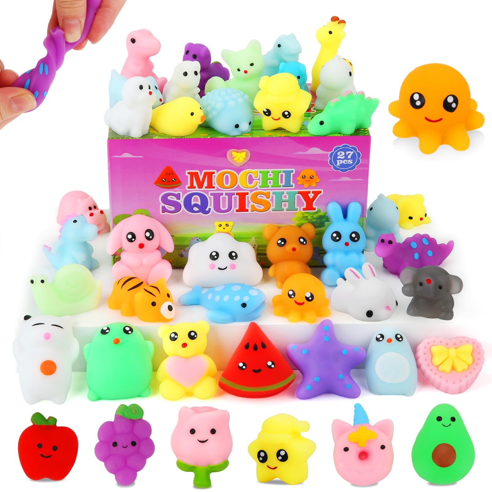 Mochi Squishy Toys, 27 Mini Kawaii Squishies Party Favors for Kids 4-8 8-12 — toys & kids deal