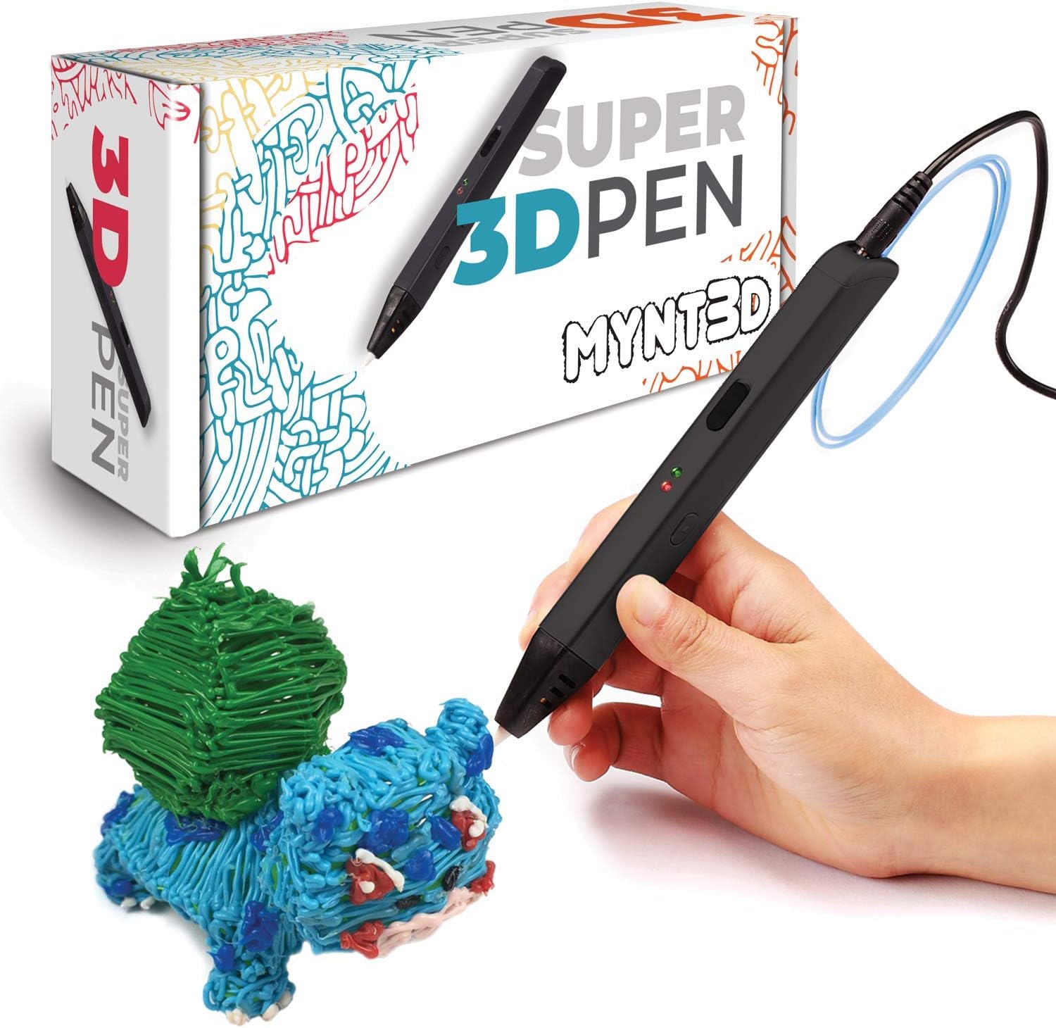 MYNT3D Super Printing 3D Pen, 0.07 inch (1.75 mm), ABS / PLA Compatible