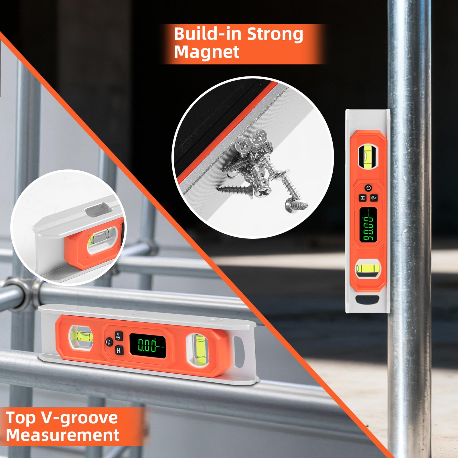 RONGPRO 9" Digital Level - Angle Finder with LCD & Magnet -3 RONGPRO 9" Digital Level - Angle Finder with LCD & Magnet -3