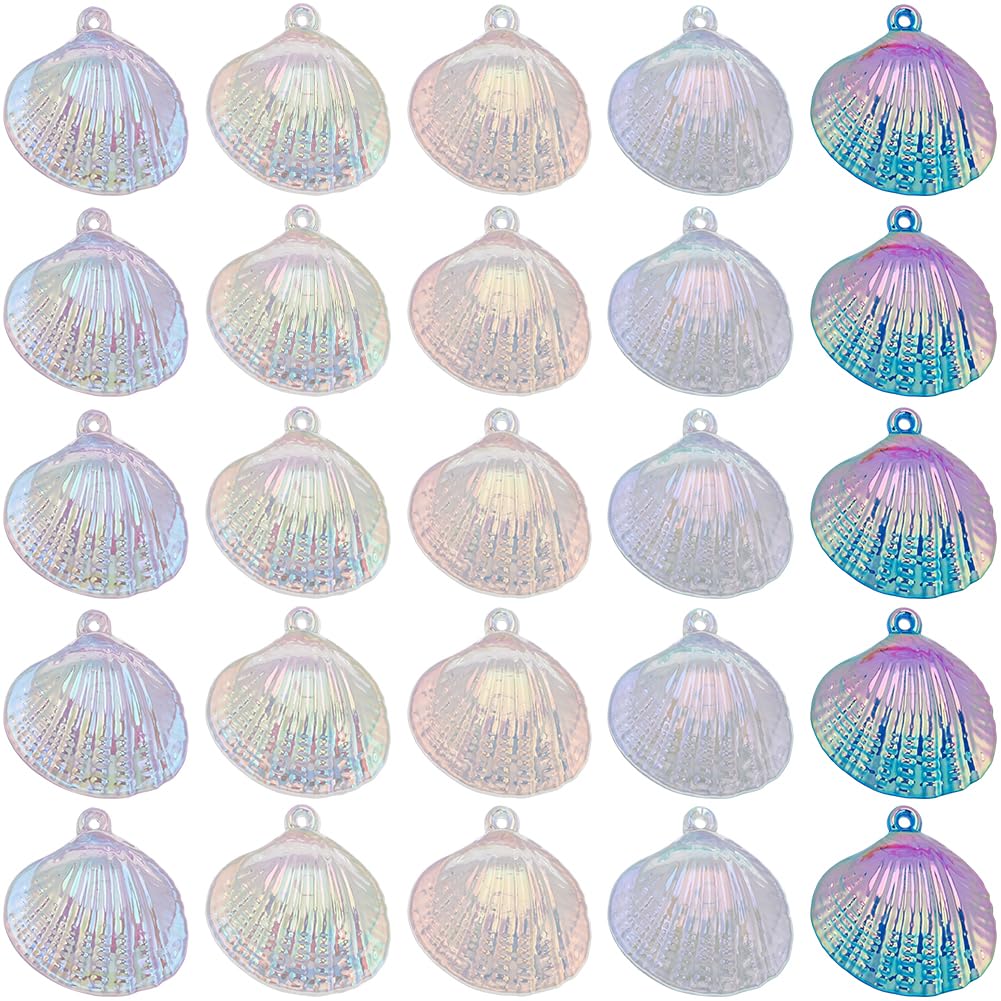Breloques en plastique coquillage SUNNYCLUE pour fabrication de bijoux, lot de 50 pièces