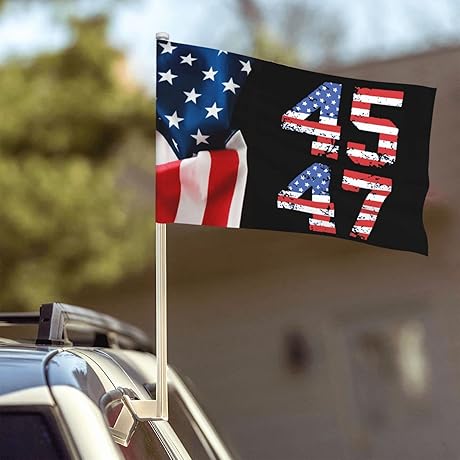 Car Trump Flags | Show Your Support with Double-Sided Window Flags