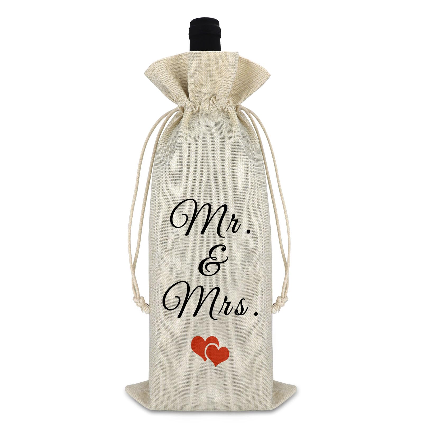Ximalun Wedding Gifts for Couple Mr and Mrs Gifts Wine Bag Wedding Gifts for Bride and Groom Newlywed Gift Engagement Gift Christmas Anniversary Wine Bottle Bag Gift for Husband Wife