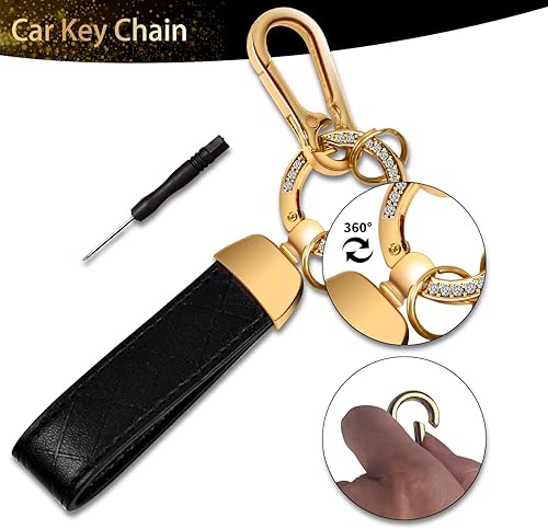 Miniatura 5 de BleeAciat Funda para llavero Ford con llaveros brillantes, carcasa para llave a distancia compatible con Ford Edge Explorer Fusion Mustang F150 F250