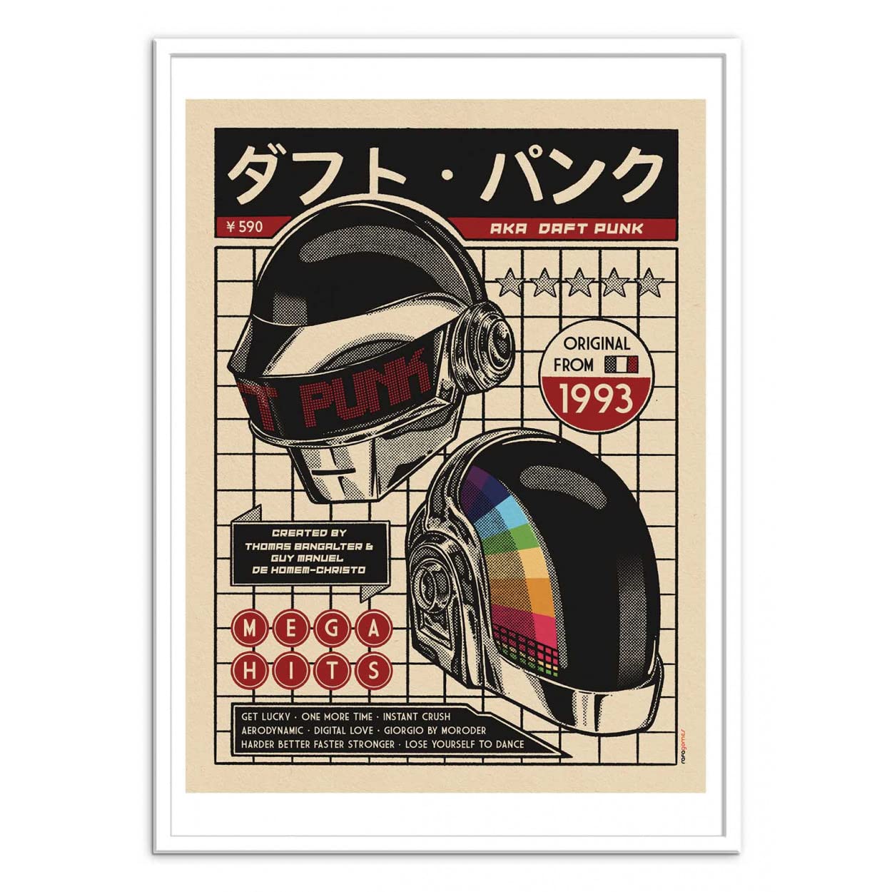 Wall Editions Art-Poster - Daft Punk - Rafa Gomes : Amazon.co.uk