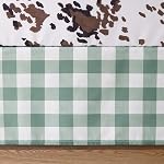 The Peanutshell 3 Piece Baby Crib Bedding Set for Boys & Girls - Newborn, Infant & Toddler Nursery Bed Set Decor with Fitted Crib Sheet, Dust Ruffle Comforter - Boho Farm