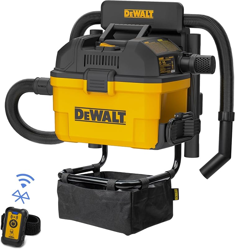 DEWALT Aspiradora en seco y húmedo para garaje, portátil, de 6 galones, 5 caballos de fuerza, montada en la pared, DXV06G