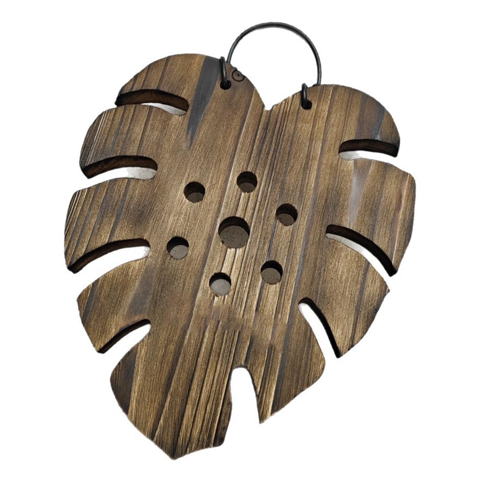 Msioytog Geometric Wall Mounted Planter Holder for Climbing Plant Wood Frame Hanging Basket for Balcony Home Decoration Wooden Hanging Planter for Staghorn Ferns