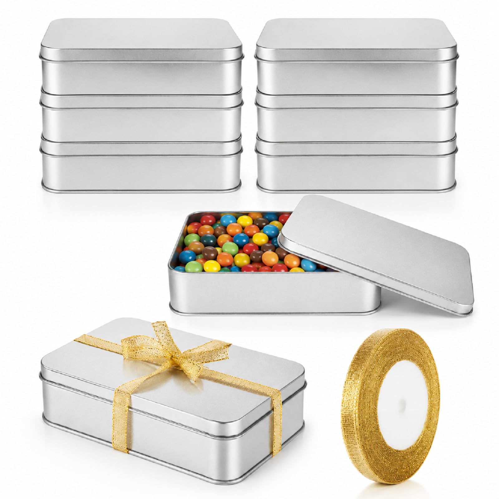 Amazon.com: ACXFOND 8 Pack Empty Metal Tins Box with Lid - Cookie