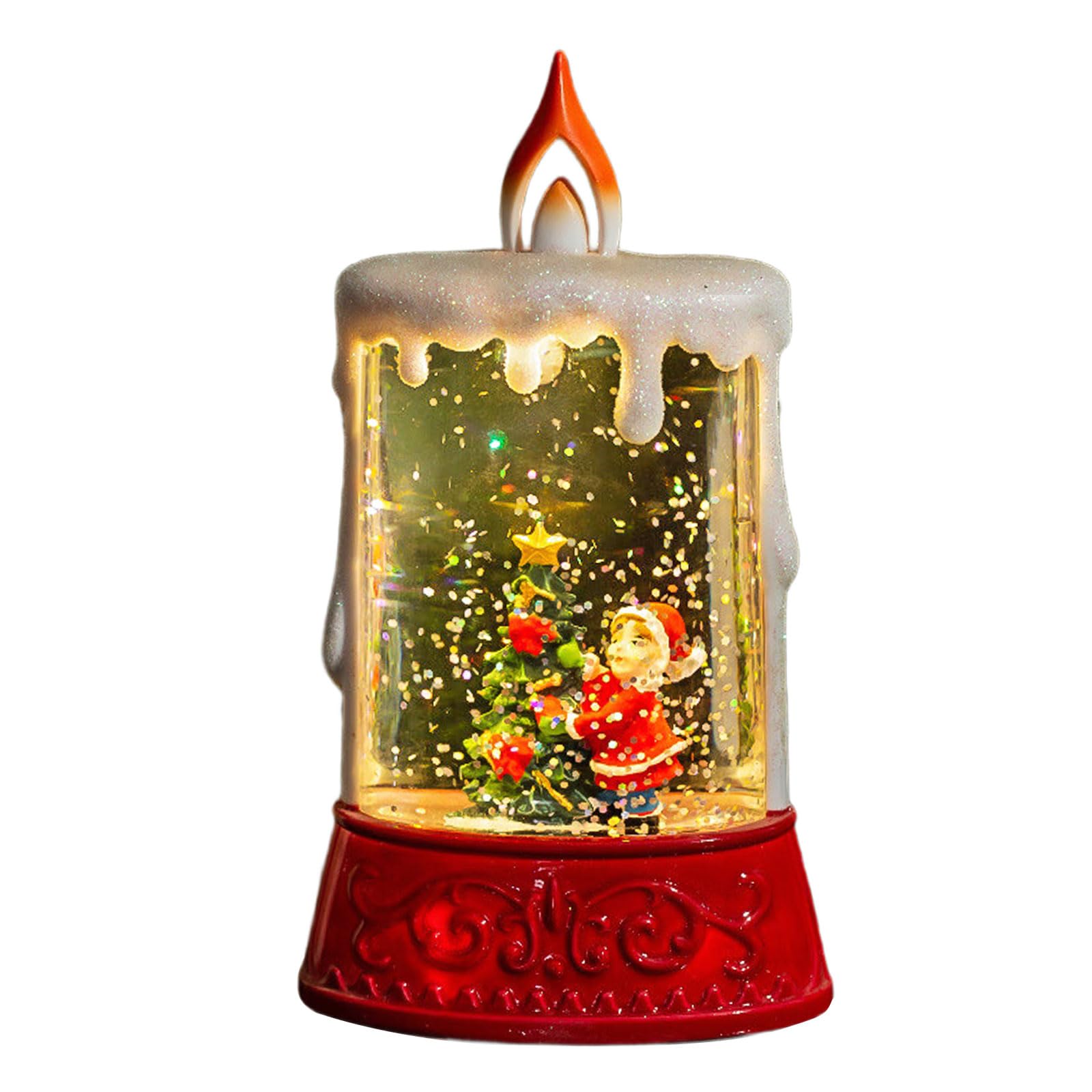 APGLSXY Globes Table Lamp with Swirling Glitter, Christmas Night Light for Kids Room Holiday Decor Christmas Snow Ball Light
