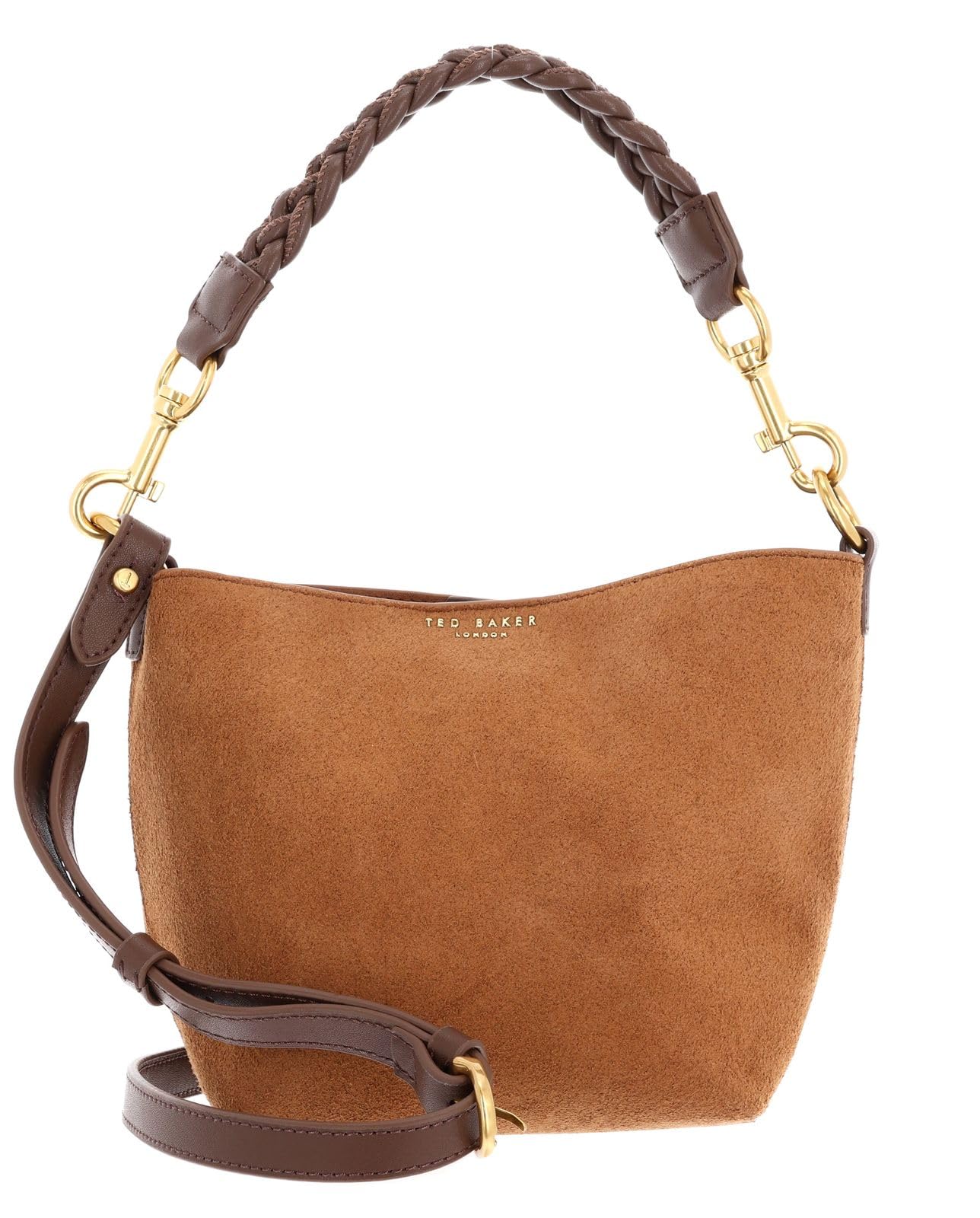 Ted Baker Damen S283964tano/S Kleine Eimertasche aus Wildleder mit gewebtem Griff, hautfarben