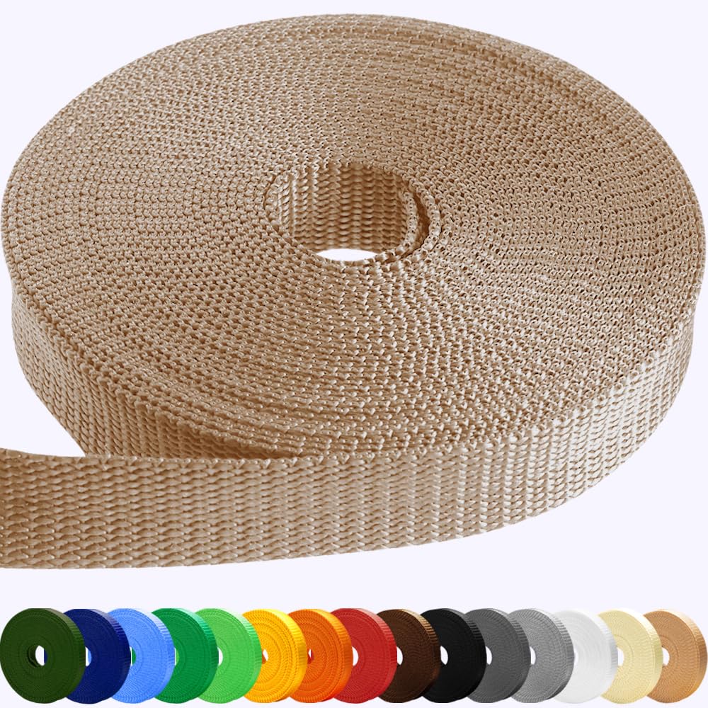 TECEUM Webbing Strap, 3/4" to 2", 10-50 Yds, Multi-Color Heavy Duty Tape