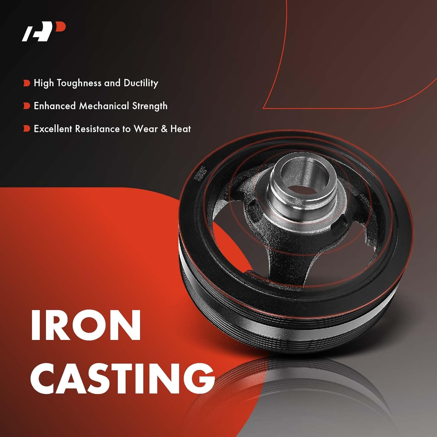 A-Premium Engine Harmonic Balancer Crankshaft Pulley Compatible with Bucik, Chevy, GMC, Cadillac, Hummer, Isuzu & Saab Vehicles - 4.8L 5.3L 6.0L 6.2L - Escalade, Silverado, Tahoe, Sierra, Yukon & More