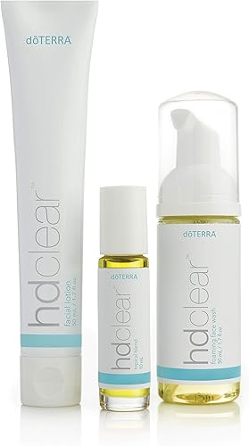 DoTerra - Kit facial transparente HD - Loción facial, lavado facial espumoso y mezcla transparente HD