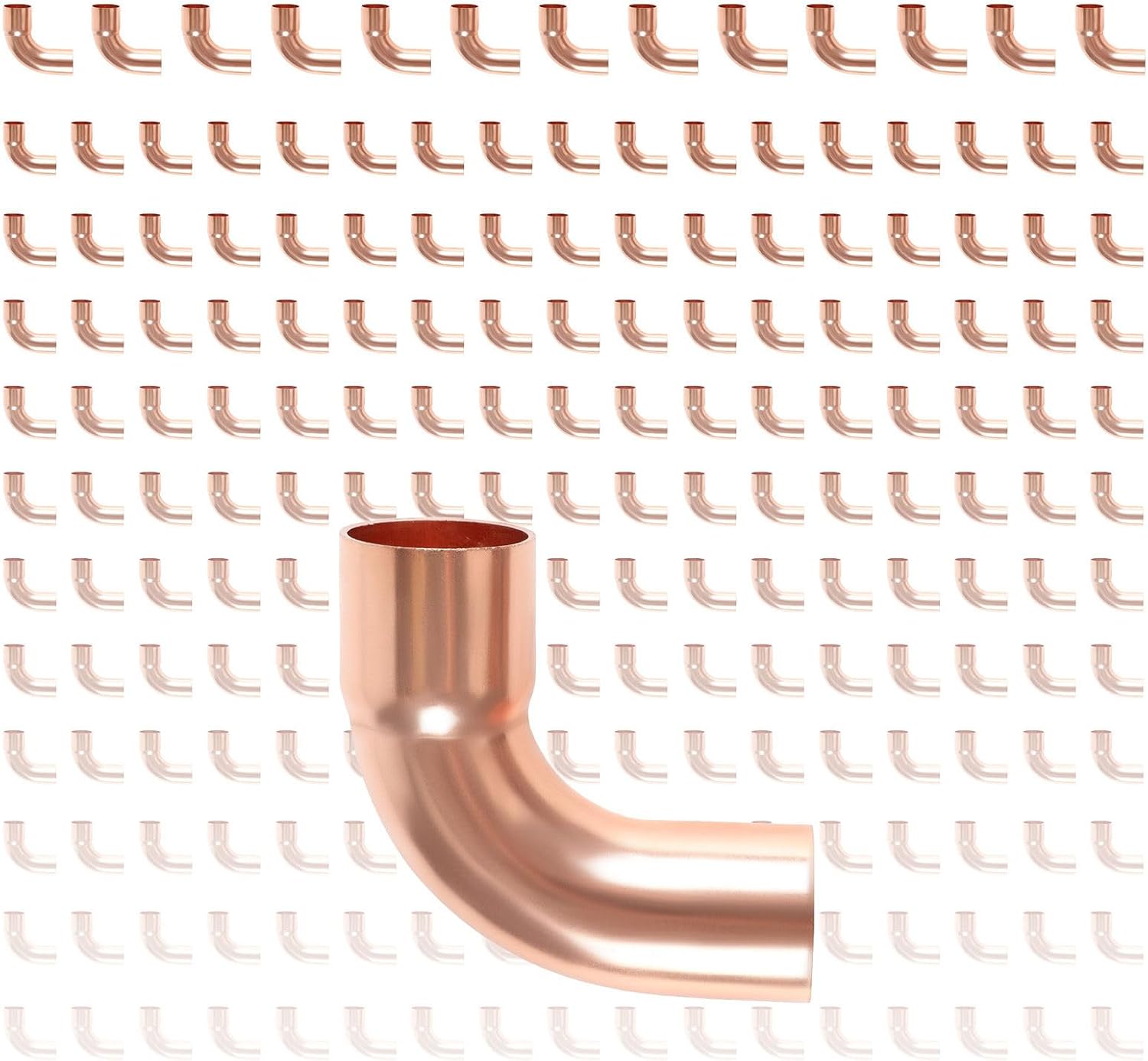 10-Pack HeSun 3/4" C x 3/4" FTG Copper Fittings, Long Radius 90-Degree Copper Street Elbow, C x FTG with Sweat Solder Connection