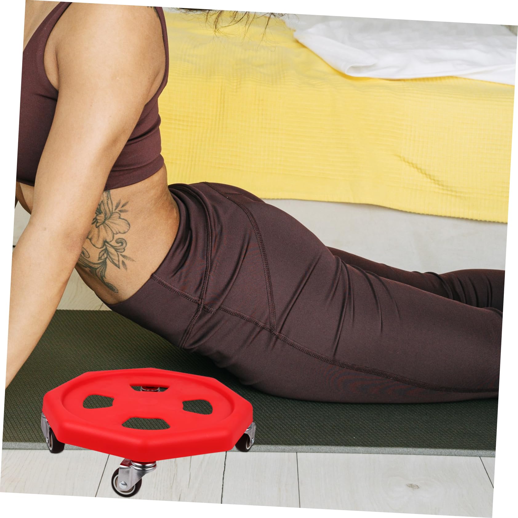 ibasenice Rueda de Abdominales Disco de Entrenamiento Disco Abdominal Maquina de Ejercicios para casa Tabla de Ejercicios de Fitness de Entrenamiento Black Color Aleatorio