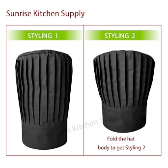 Black Tall Chef Hat