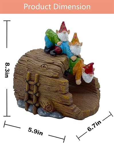 Miniatura 2 de Estatua decorativa de extensión de canalón de gnomo, canalón de elfo, bloque de salpicaduras de lluvia de canalón Guardian, extensor de bajada de