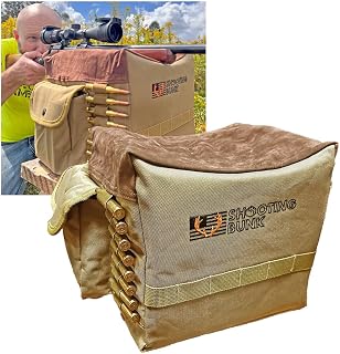 East TN Outfitters Prefilled Self-Expanding Shooting Rest Bag – Rifle & Pistol Bench Rest for Hunting, Zeroing, and Target Practice