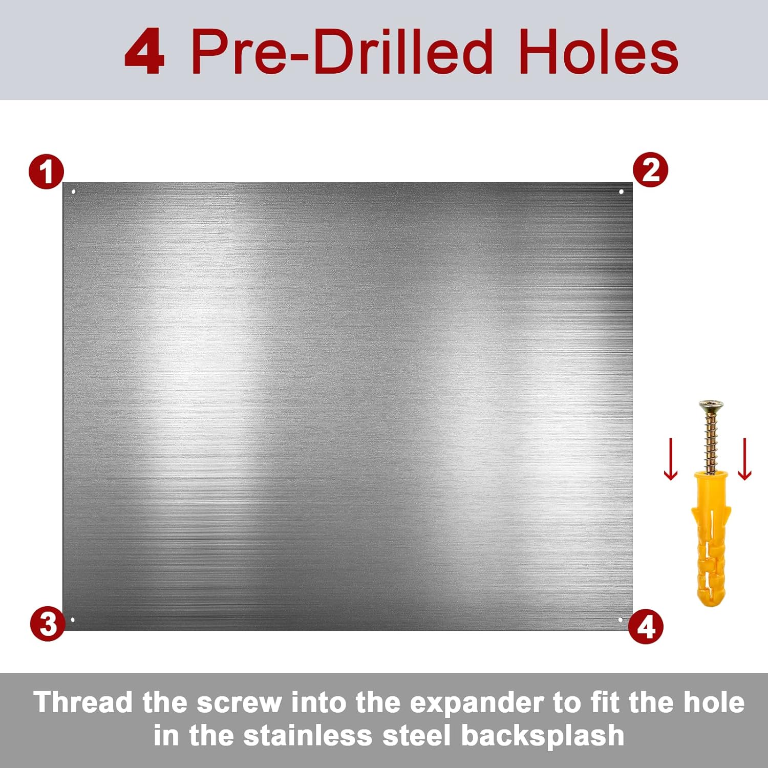 reversible stainless steel backsplash behind stove metal backsplash panel stainless steel cooking backsplash wall panel for kitchen cooking panel pre drilled holes matching screws (36 x 32 inch) 35.8"l x 31.9"w