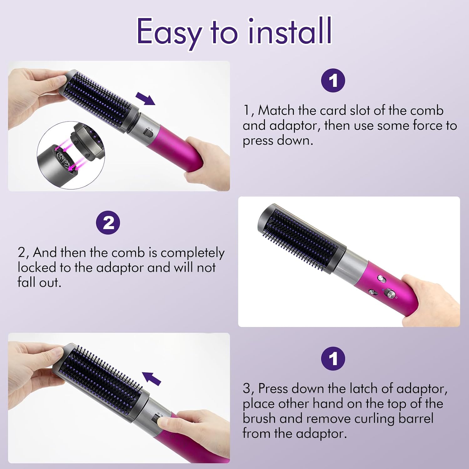 Small Firm Smoothing Brush for Dyson Airwrap Hair Styler HS01, Part No.969485-01 969488-0 970291-01 969481-01