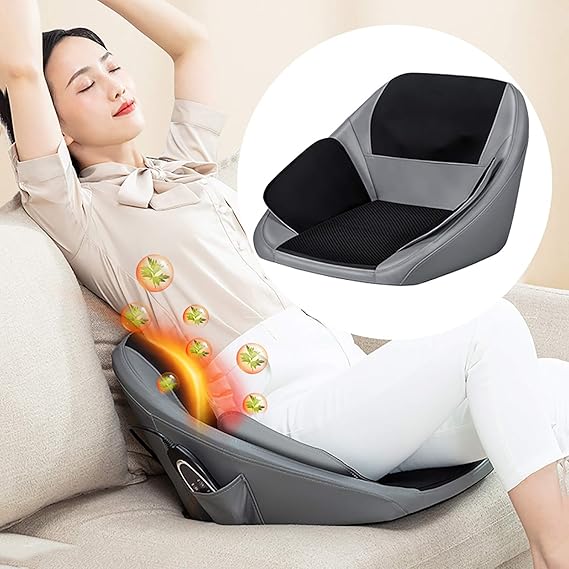 Multifunctional Back Massager with Heat, Massage Seat Cushion for Waist