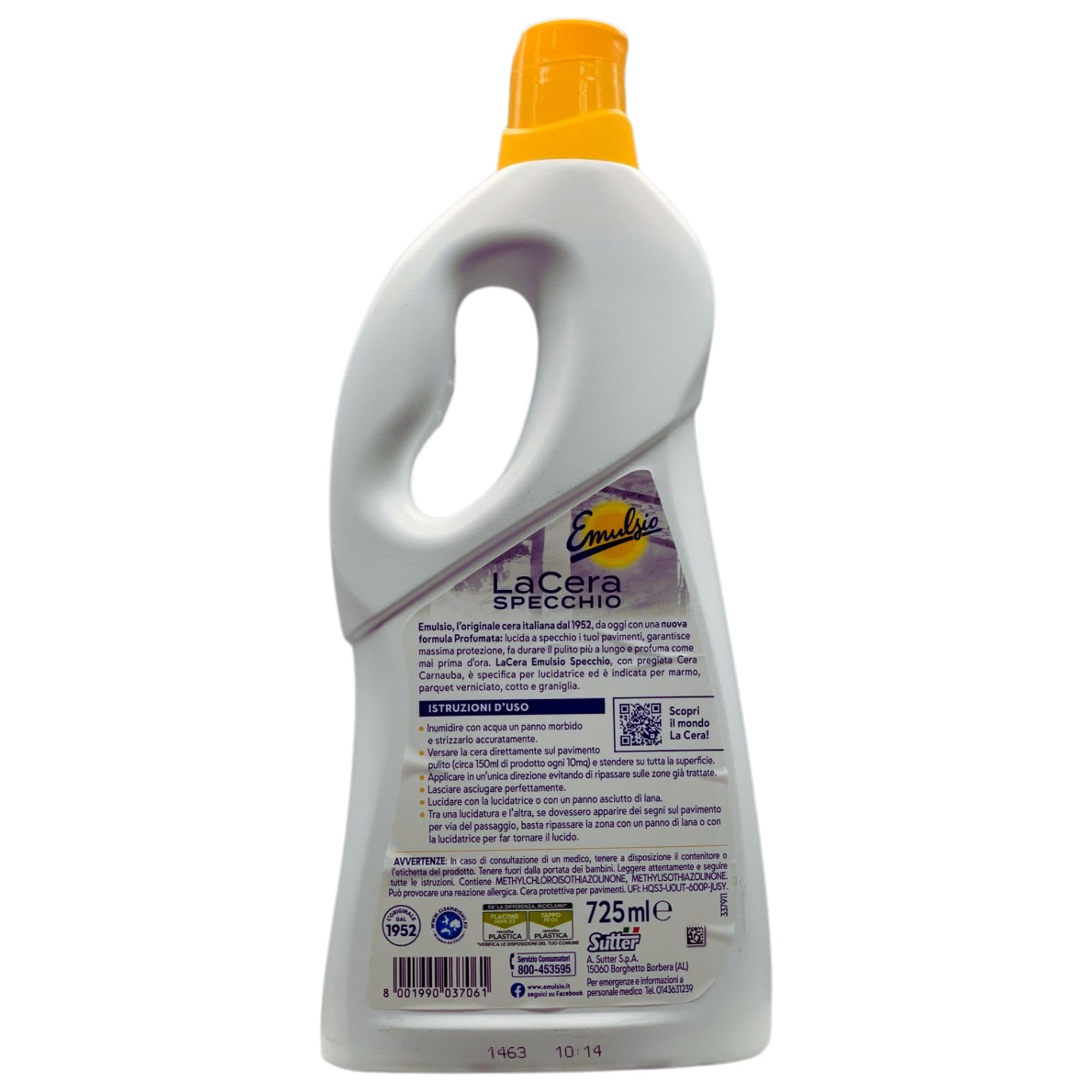 2x La Cera SPECCHIO, Specifica Per Lucidatrice, Con Vera Cera Carnauba. Per Un Lucido Effetto Specchio, Massima Protezione e Pulito Più a Lungo. Adatta a Tutti i Tipi Di Pavimenti 725ml