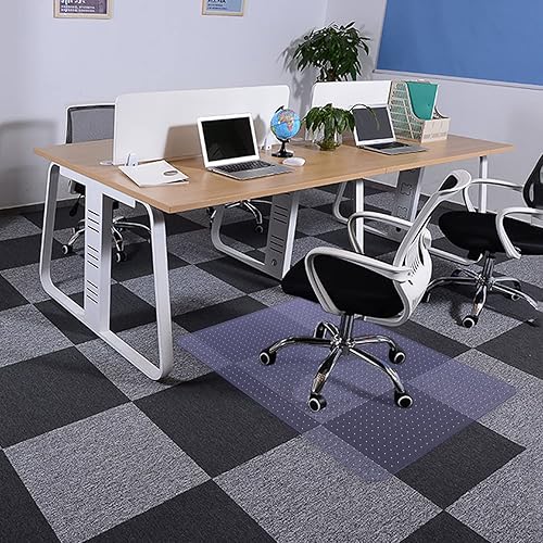 Miniatura 7 de Tapete grande para silla de oficina para suelo de madera dura, tapete transparente de 48 x 60 pulgadas para silla de oficina, tapete de silla de