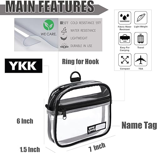 Miniatura 4 de Juego de bolsas de aseo transparentes Rough Enough para viajar