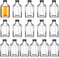 Vista 9 de Patelai 48 botellas de vidrio transparente con tapas, mini frasco de vidrio, botellas de licor, botellas vacías de alcohol, pequeño recipiente