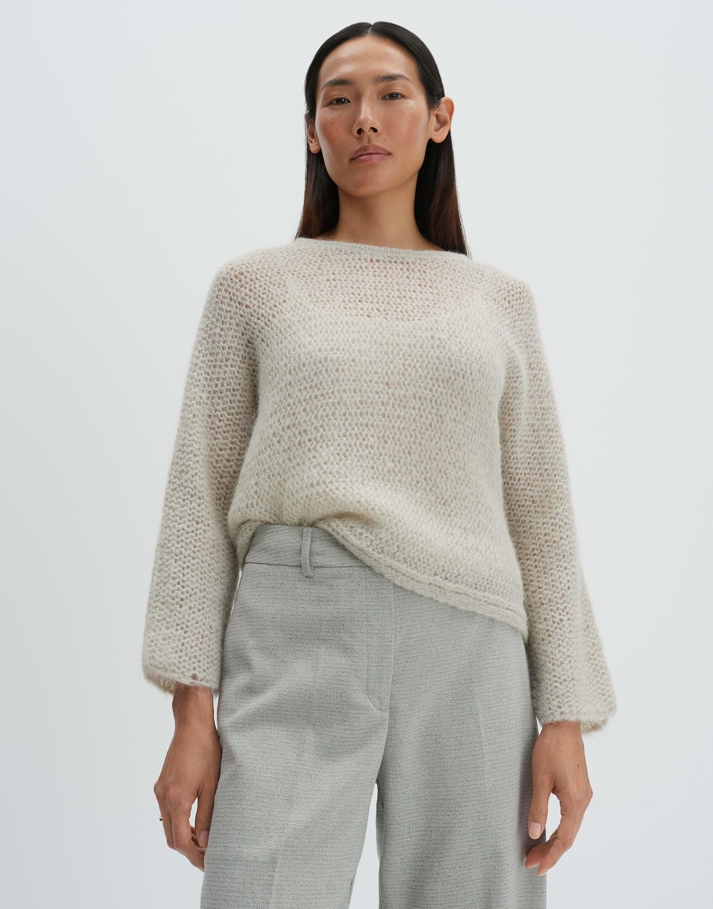 someday Damen Pullover | Pullover aus locker gestrickten Alpaka Mix Loose Fit